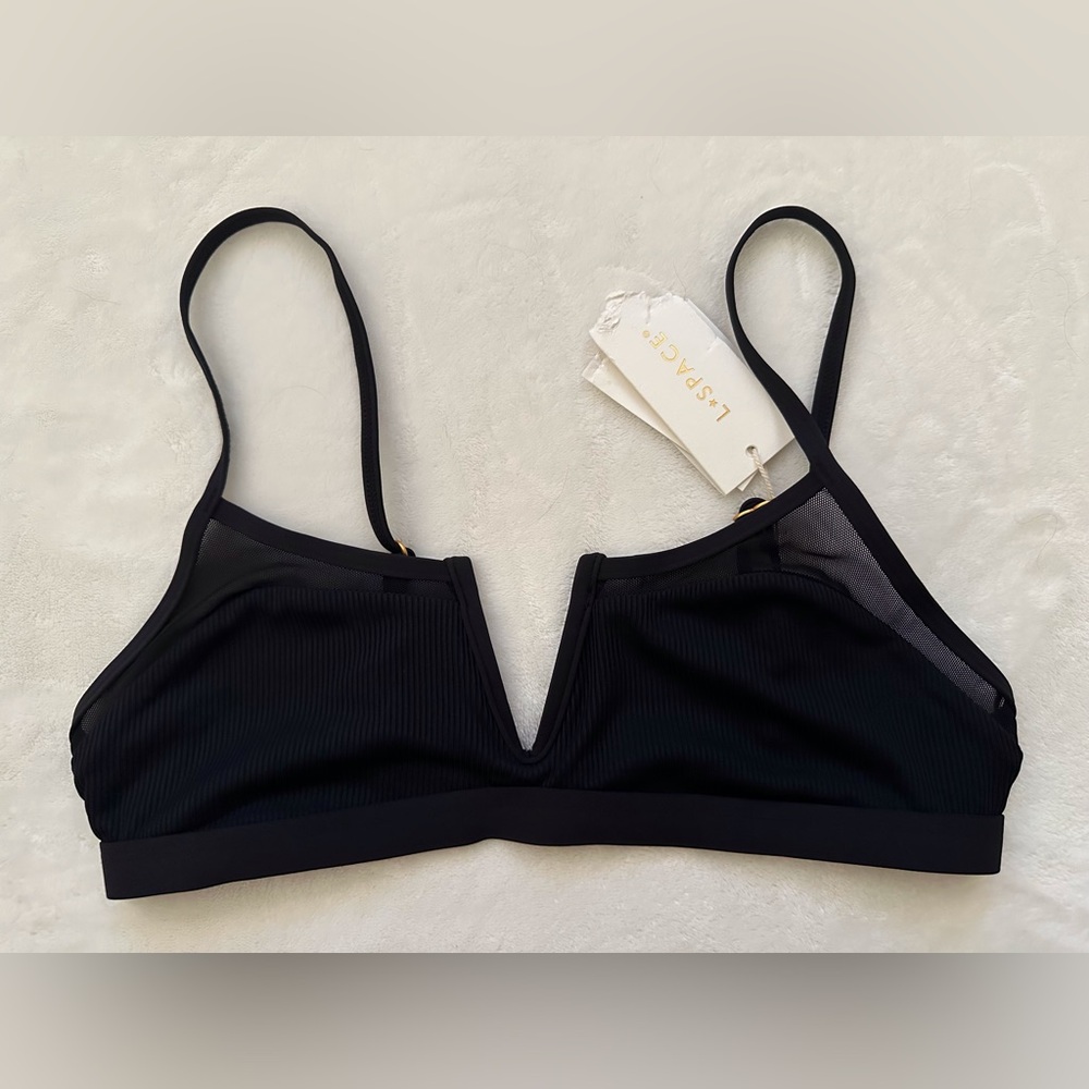 NWT L*SPACE Ribbed Sadie Bikini Top